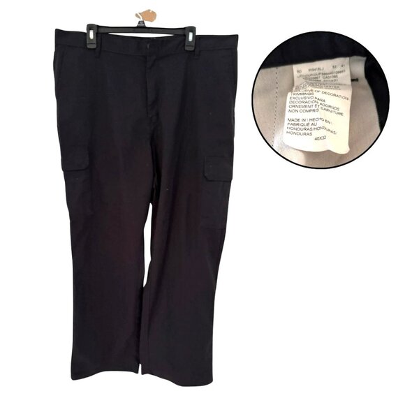 Dickies Men’s 40x32 Black Cargo Work Pants Heavy Duty Utility Outdoor Durable - Picture 1 of 5